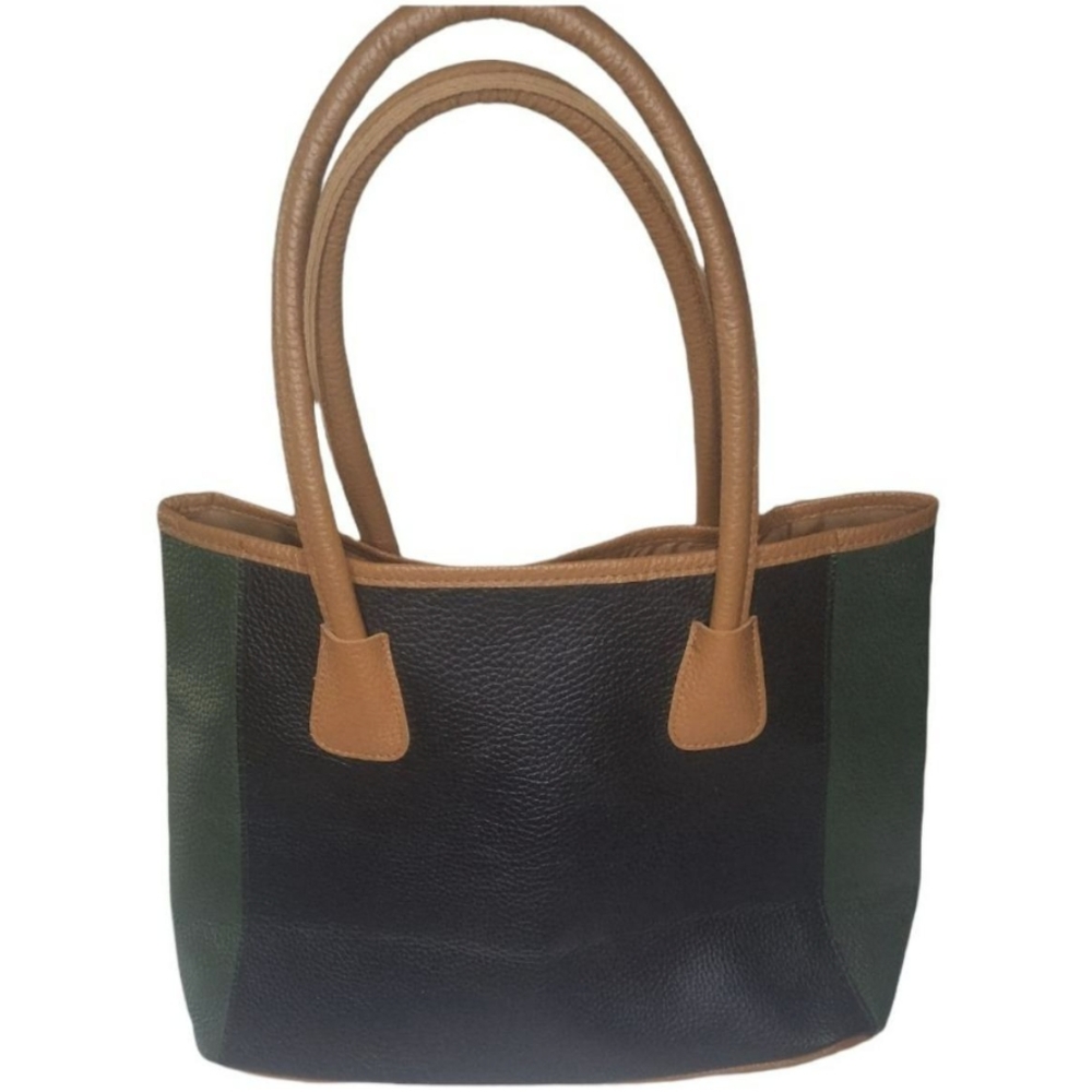 Vintage Neiman Marcus Tote black tan green